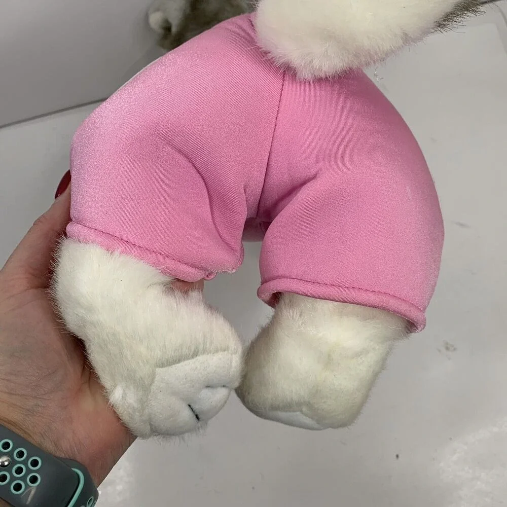Build A Bear‎ Husky Malamute Eskimo Puppy Dog Plush Swimsuit Collar & Tag 17
